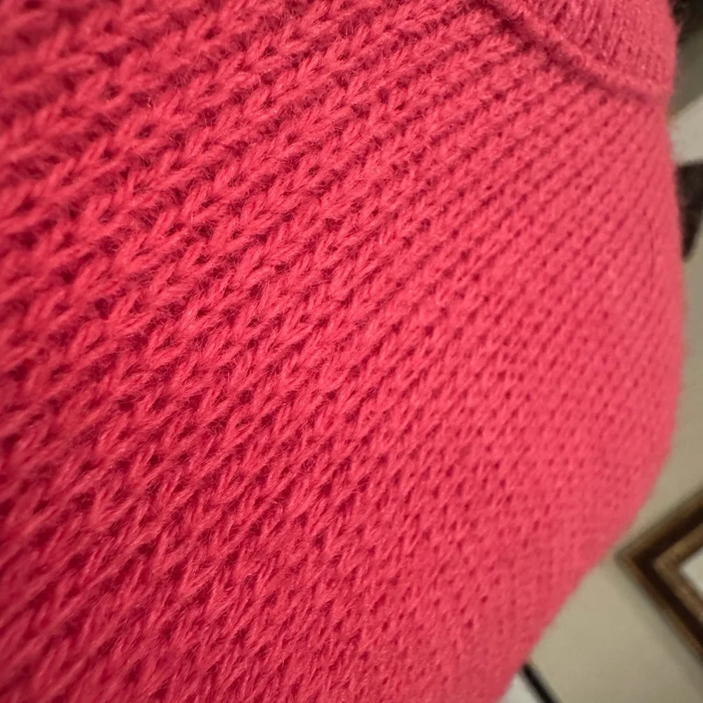 Vintage Pink Haymaker Cardigan Acrylic Gold Buttons Front Pocket Small Medium 36 - Picture 5 of 7